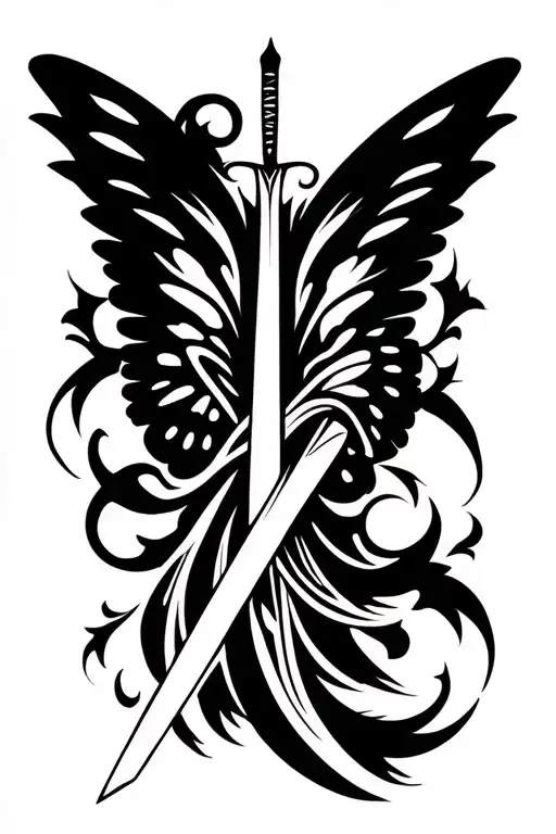 Butterfly And Sword Wings