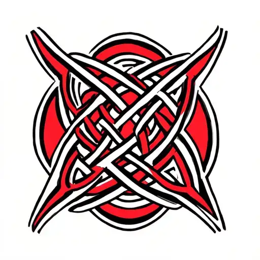 Celtic Knot Black And Red