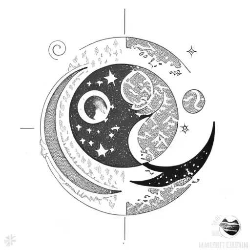 Last Quarter Moon And Waxing Crescent Moon