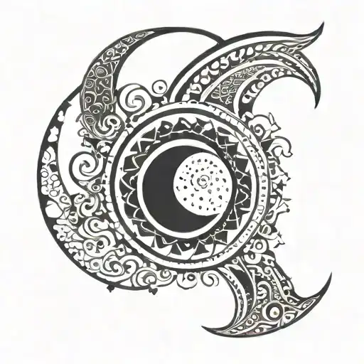 Crescent Moon Phases Diagonal