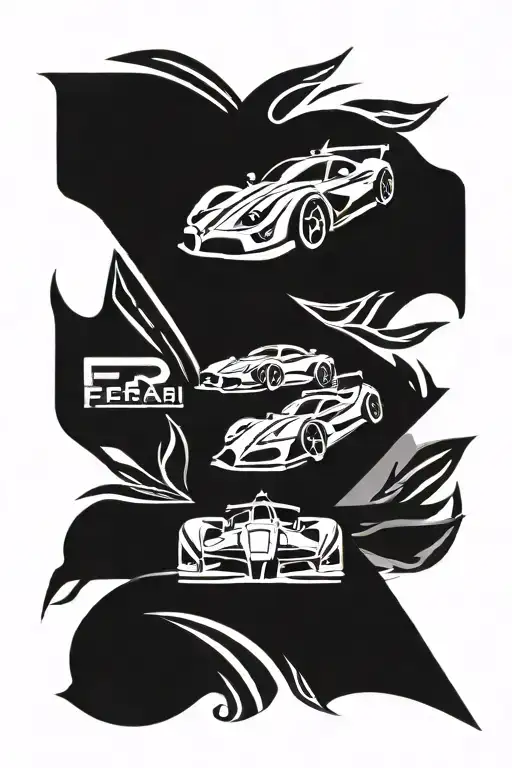 Ferrari Name With F1 Car