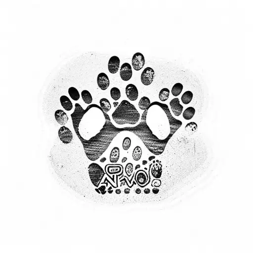 Dog With Paw Prints