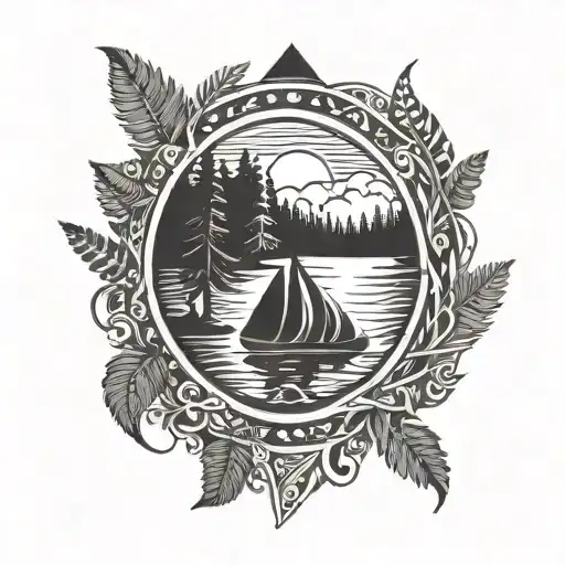 Mountain River Canoe Ferns