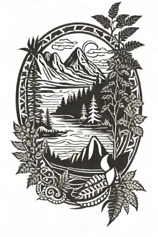 Mountain River Canoe Ferns