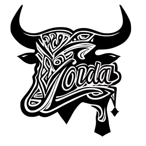 Soda Sign Bull Geo Symteric Shapes Tatto Mood