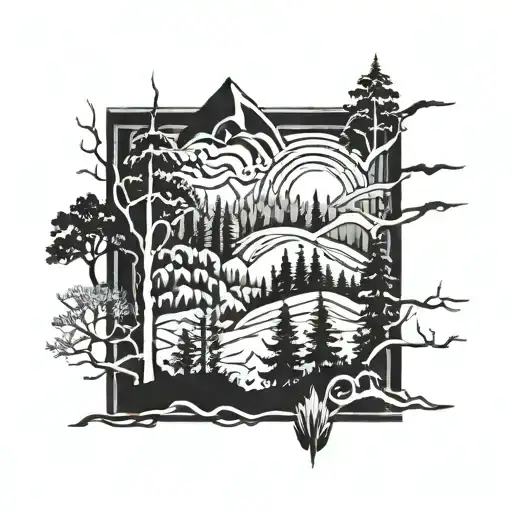 Wooded Forest Landscape