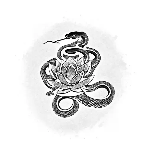 Snake And Lotus