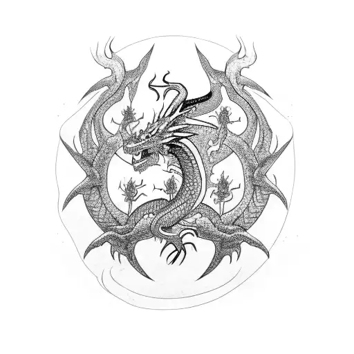 Yggdrasil With Dragon