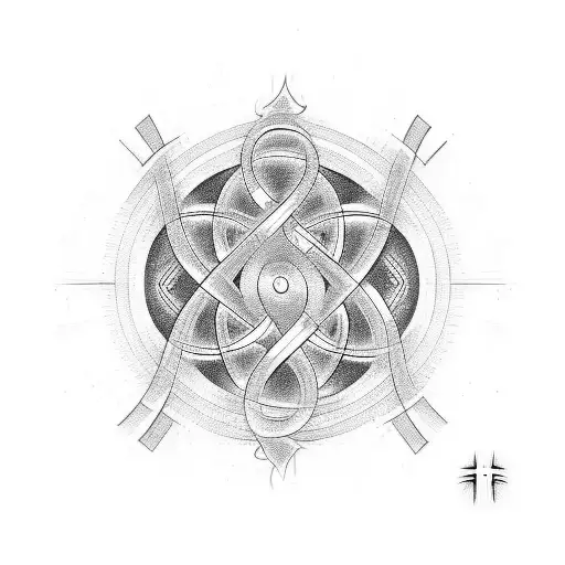 Sketch-style Tattoo Representing The Spiritual Sinumber 111 Within An Infinity Symbol