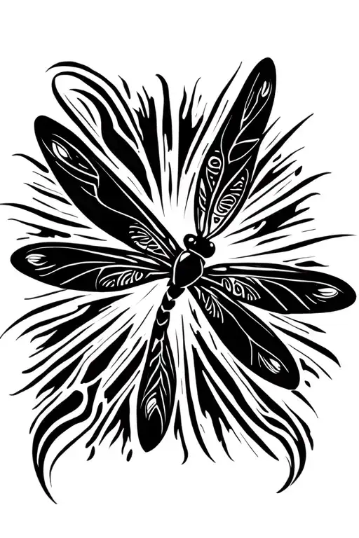 A Dragonfly Flying Towards The Sun With