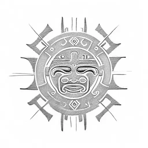 An Ancient Inka Symbol Of Wisdom Intertwined With A Polynesian Tribal Pattern