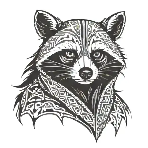 Racoon Hood Up Hacker