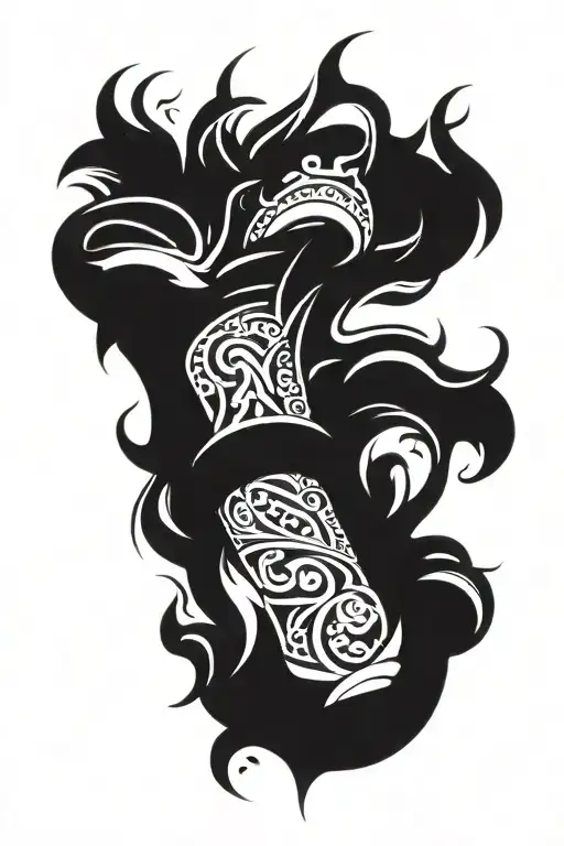 Torch With Fire Flames