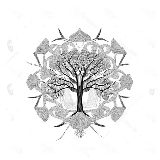 Tree Pattern Macrame Style Front Arm