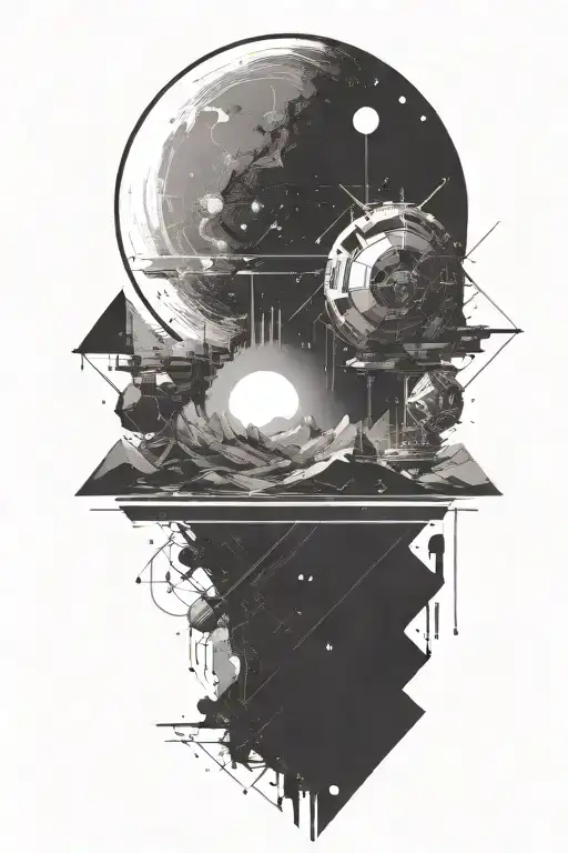 A Space Landscape Inspired By Technology