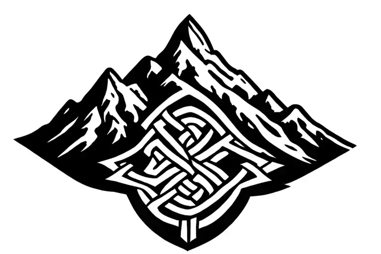 Celtic Theme With Mountain Background