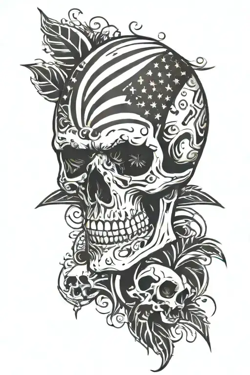 Skull And Flag Inside