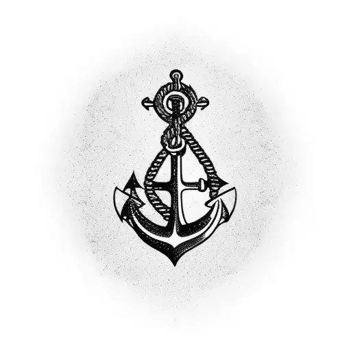 Anchor With Compass And Fill With Something Unique On Arm