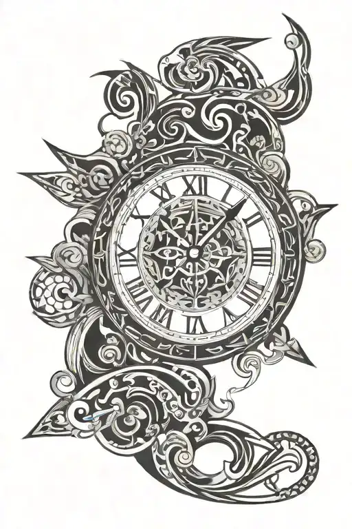 Sagittarius And Clock Embedded