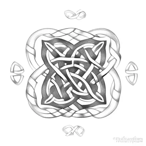 Celtic Knotwork Intertwined With Bdsm Symbols