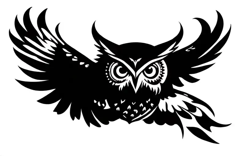 Tribal Flying Owl