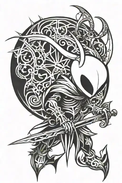 Hollow Knight Holding A Sword