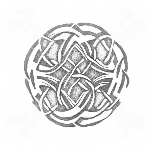 Celtic Dara Knots That Connect To Eachother To Form To The Size Of Someones Forearm