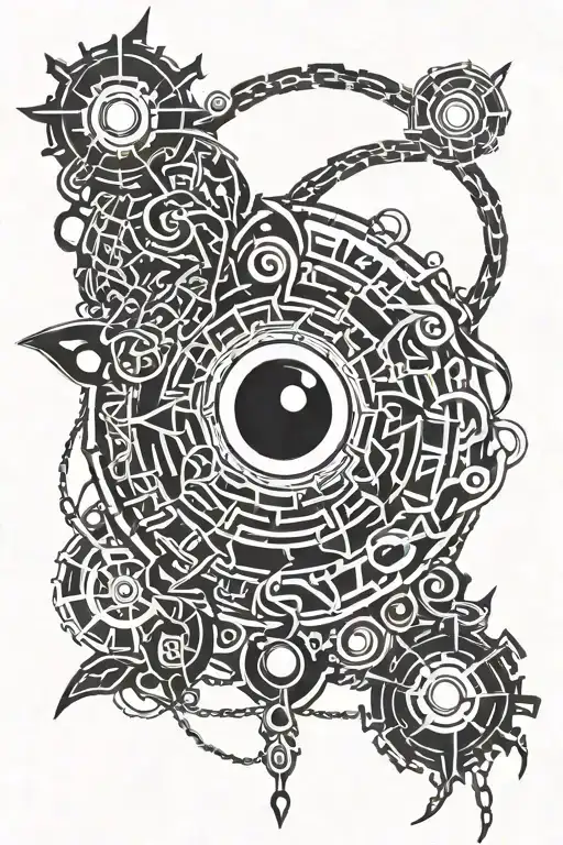 Black Hole And Chains Attached