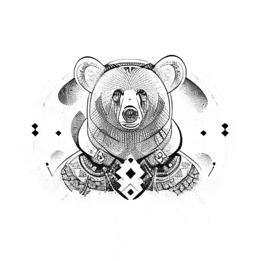 Bear Just Chillin Tattoo