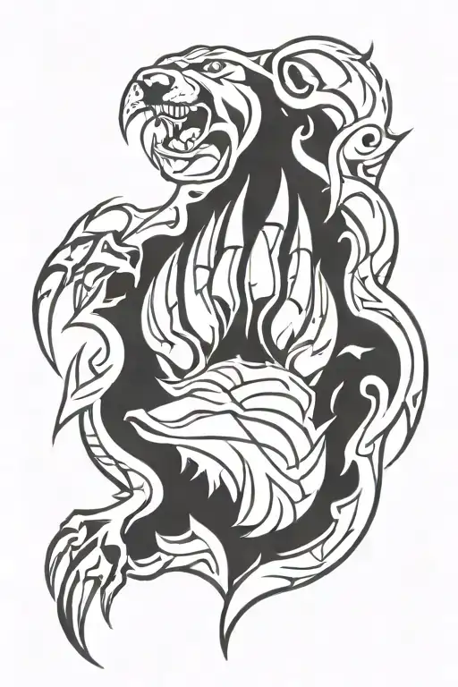 Bear Claw Tattoo