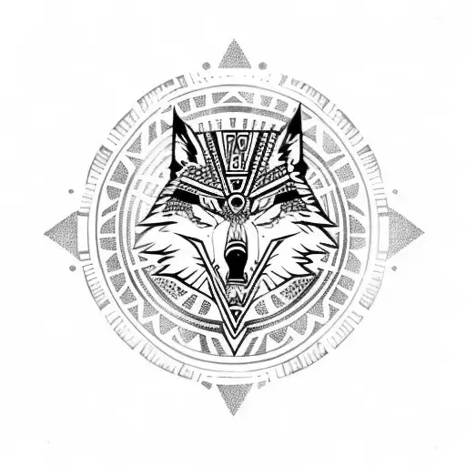 Lone Wolf In Space Aztec Style