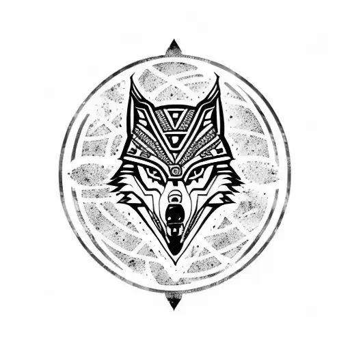 Lone Wolf In Space Aztec Style