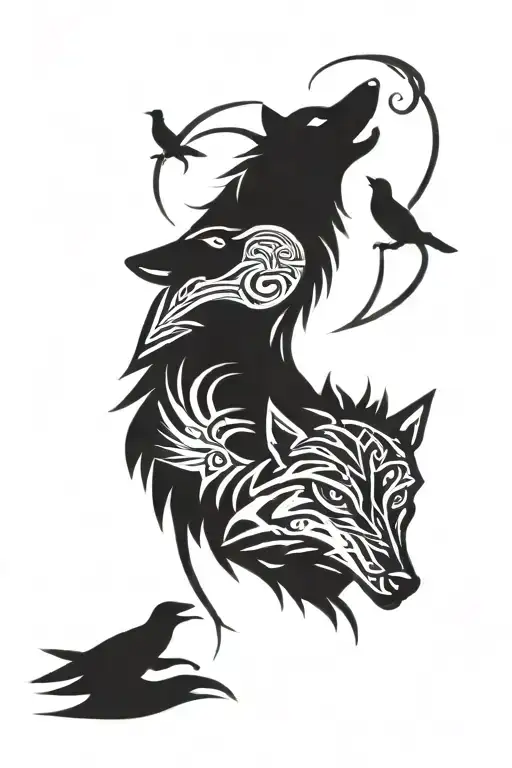 Wolf And Raven