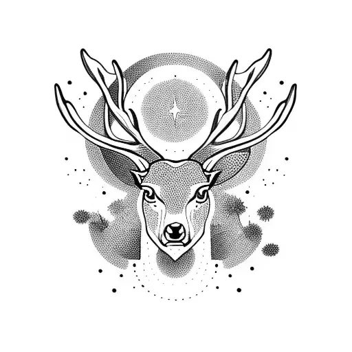 Stag And Moon