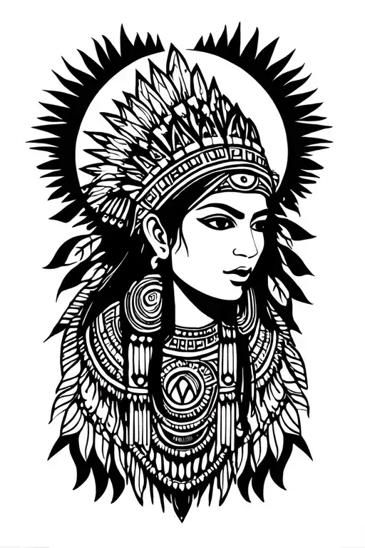 Inca Tattoo Moon Goddes Mama Killa