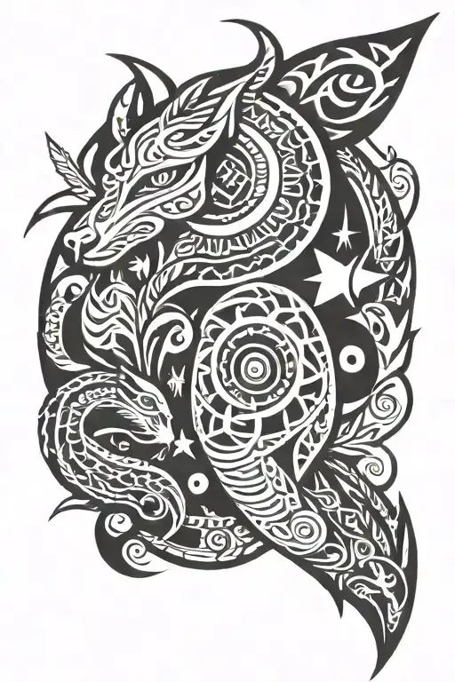Hunting Tattoo Design