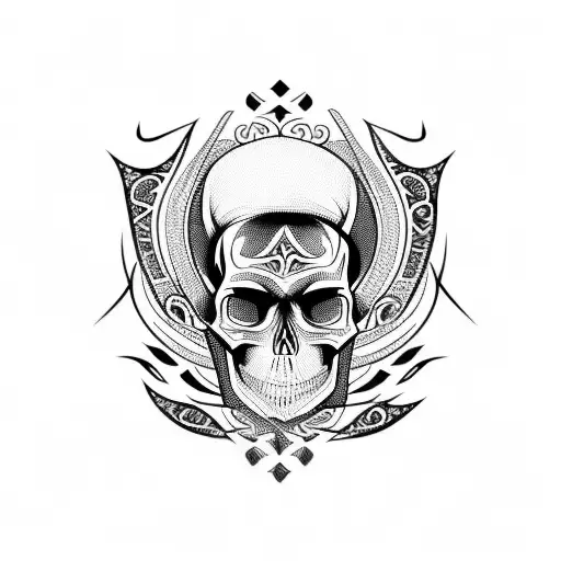 Skull With Intricate Gothic Patterns