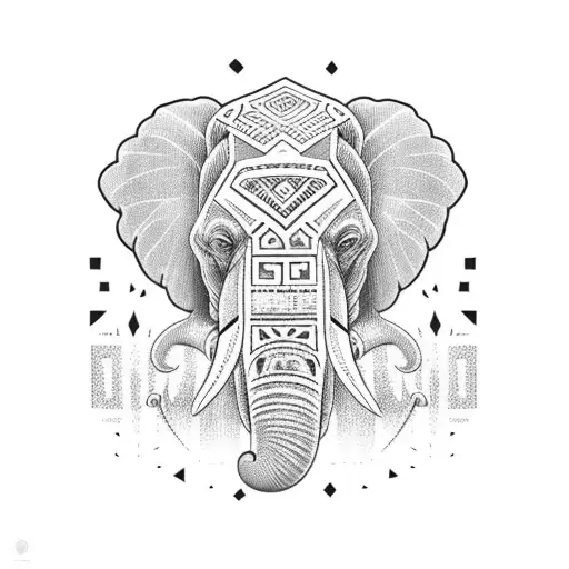 A Maya Man Walking An Elephant