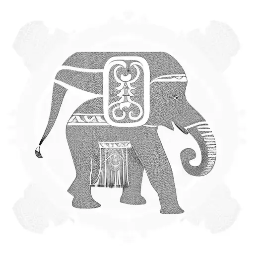 A Maya Man Walking With An Elephant