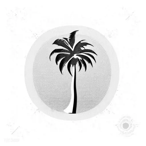 An Palm Tree With The Letter 'S' Integrated Into The Design