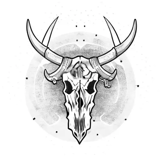 Bull Skull Old School