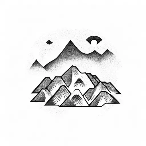 Mountain With Sunrise