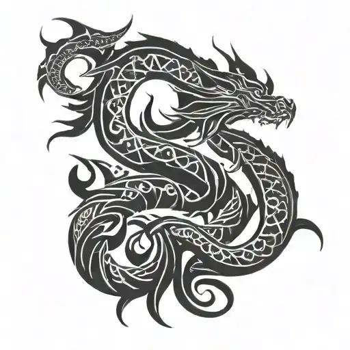 A Mythical Norse Creature Like A Dragon Or Kraken
