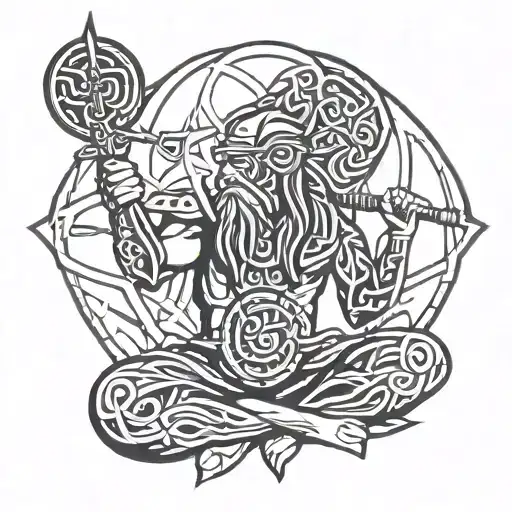 Celtic Warrior Meditating