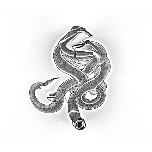 Cybersigilism Style Forearm Wrapping Snake