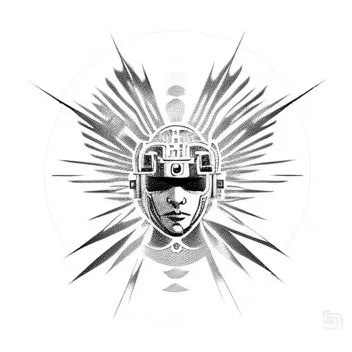 Icarus With Cyber Sigilism Design