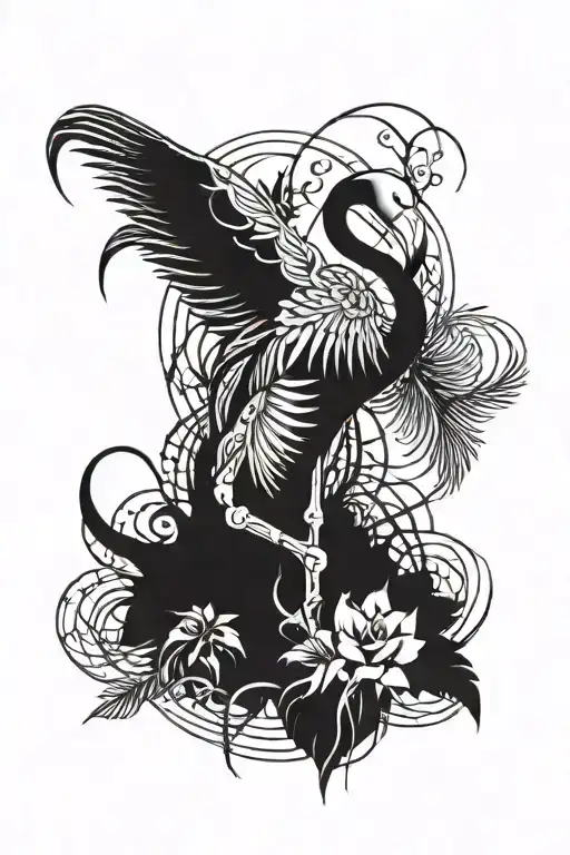 Flamingo Skeleton Looking