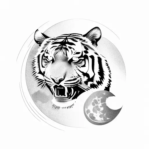 Tiger Fights Dragon Under The Moon