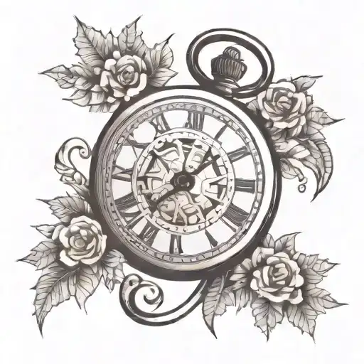 Reversing Clock Tattoo Design Inspired