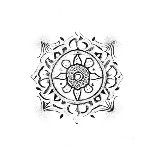 Shape Of A Lemon Filled In With Tribal Floral Pattern Of Blue Portuguese Tiles